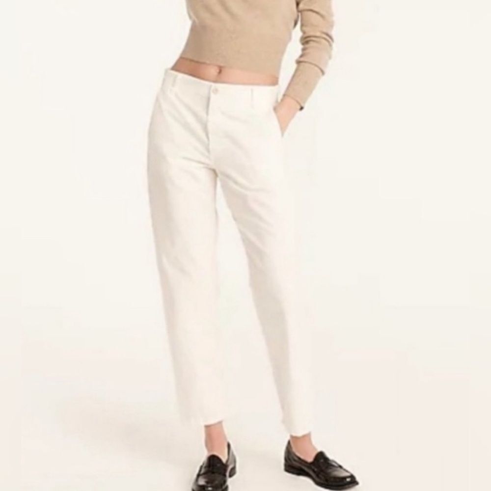 J. Crew Linen Cotton Pant in Sunwashed Sand- Size 4